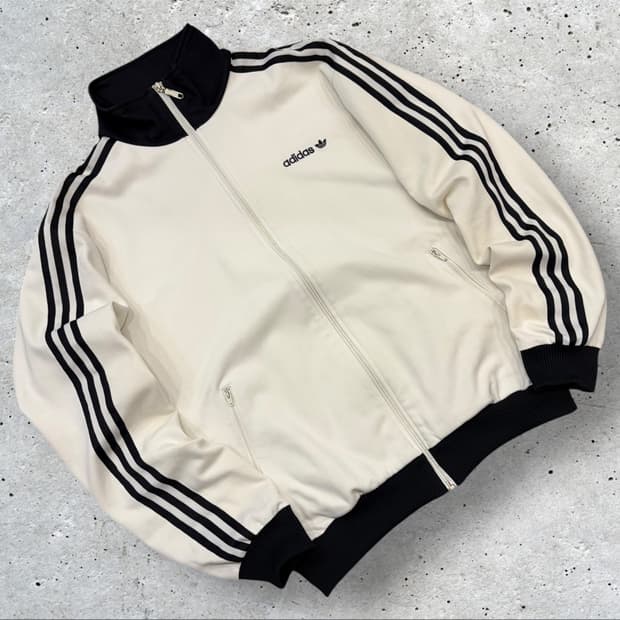 [105] 아디다스 베켄바우어 삼선 트랙탑 져지 화이트 블랙 B732