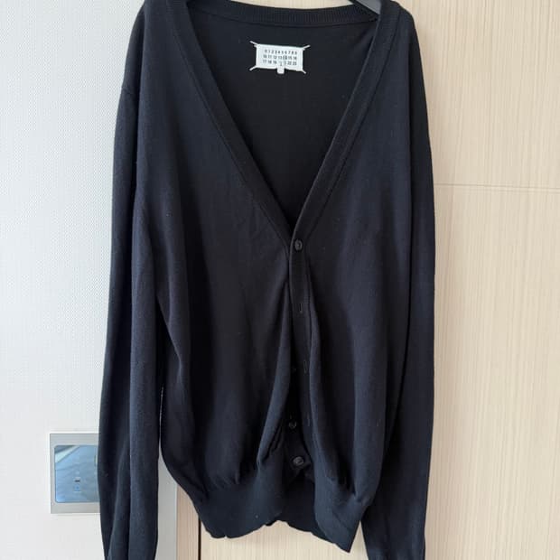 마르지엘라 엘보패치 가디건 블랙 L사이즈