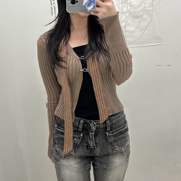 Yuse 브라운 가디건