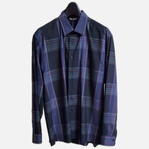 AURALEE SUPER LIGHT WOOL CHECK SHIRTS 3