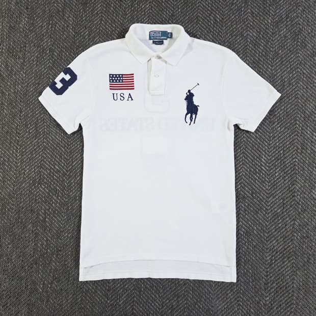 폴로 랄프로렌 치프키프 USA 성조기 빅포니 카라 반팔티
