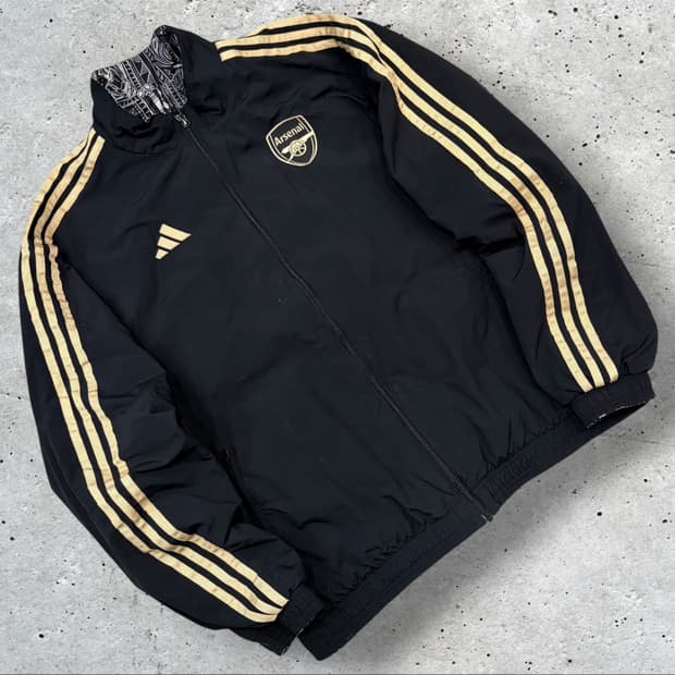 [XL] 아디다스 이안 앤섬 리버시블 아스날 블랙 트랙 자켓 D723