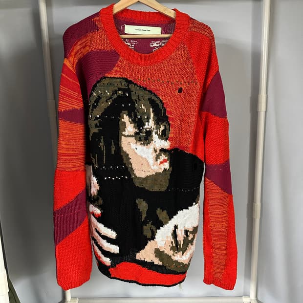 오프화이트 오아시스 인타르시아 니트