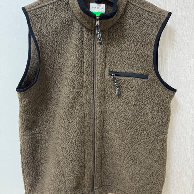 카키스 쉐르파 후리스 베스트 브라운 L