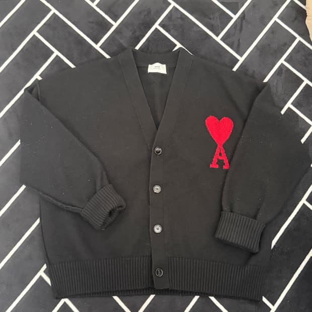 아미  인타르시아 울 오버사이즈 가디건