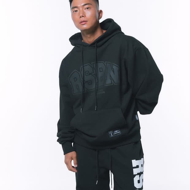 본투윈 RSBN OVER FIT HOODIE 오버핏 로고 후드 블랙 3