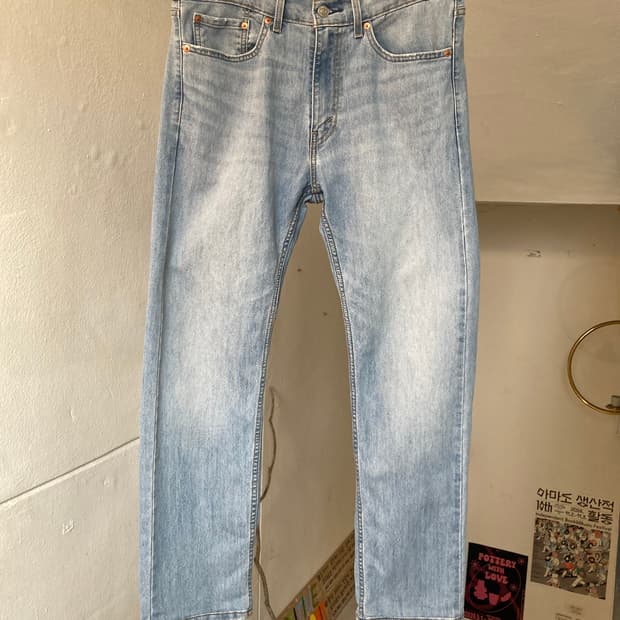 리바이스 levis 라이트블루 데님 팬츠