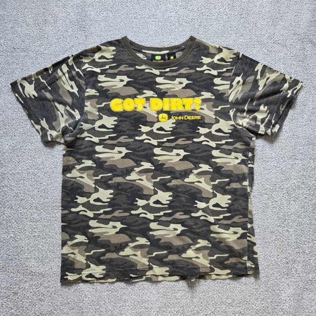 John Deere 카모 반팔 티셔츠 L(100)
