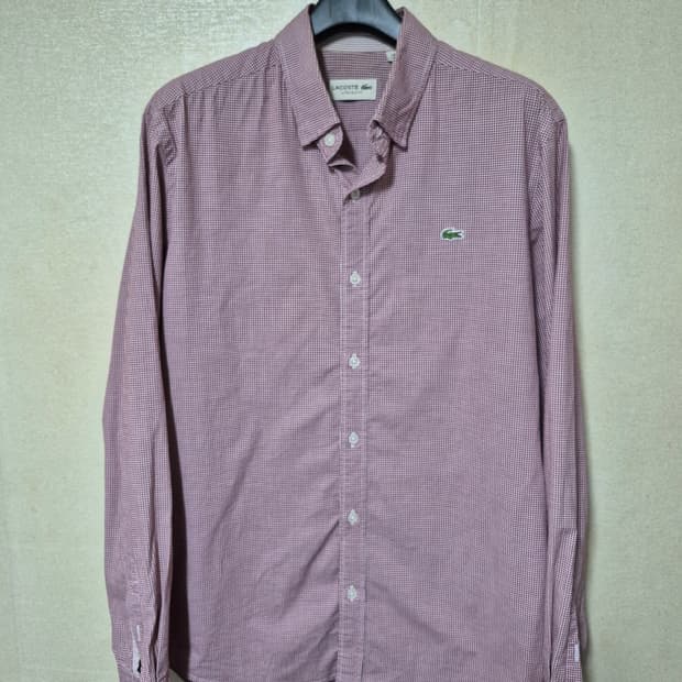 라코스테 울트라슬림핏 나노 깅엄 셔츠