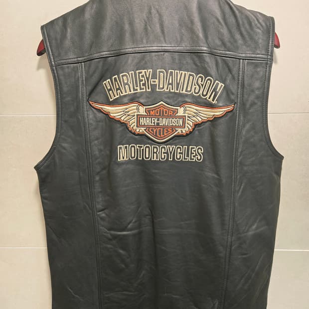[미착용신품] 할리데이비슨 가죽 조끼