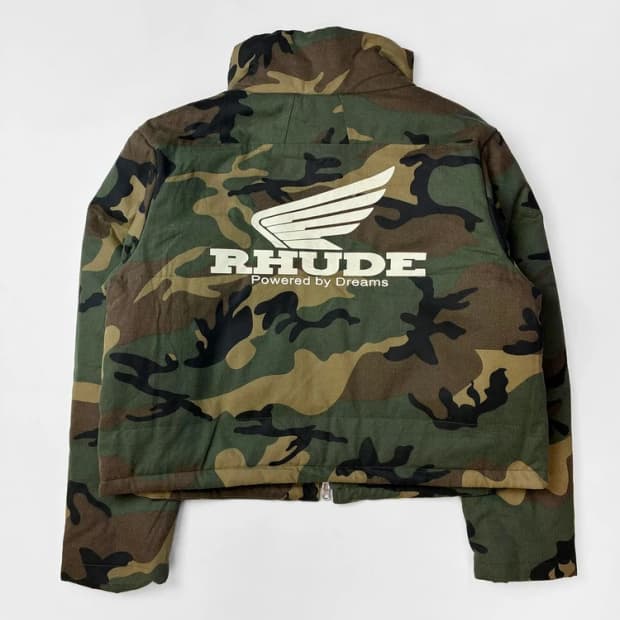 HONDA x RHUDE 19FW 크롭 카모 푸퍼 자켓 PN5431