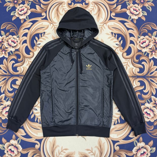 (M)아디다스 Adidas 후드 트랙탑 져지(블랙)