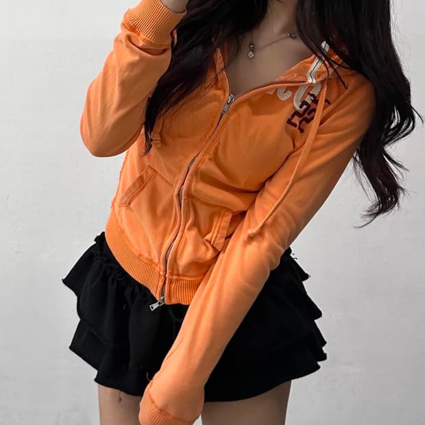 홀리스터 y2k 여리핏 올드스쿨 걸즈 후드집업(L)