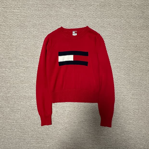 TOMMY JEANS japan made woman cotton knit