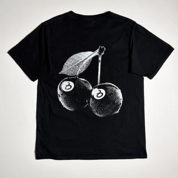 스투시 STUSSY 체리 그래픽 코튼 반팔 티셔츠 R1532