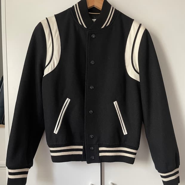 생로랑 W테디 울 재킷 38