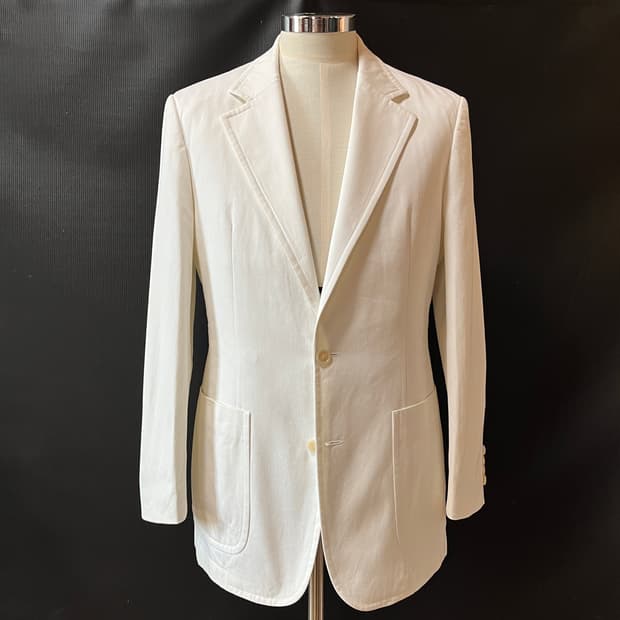 L) 휴고 보스 Made in Germany 코튼 화이트 테일러드 자켓