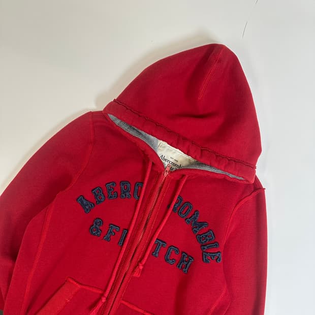 아베크롬비 스펠로고 커팅 후드집업 )M)