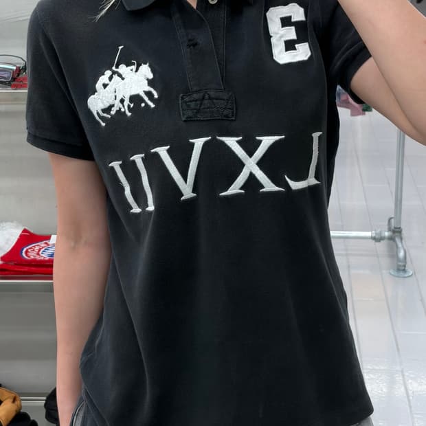 폴로 LXVII 빅포니 반팔 카라티 블랙