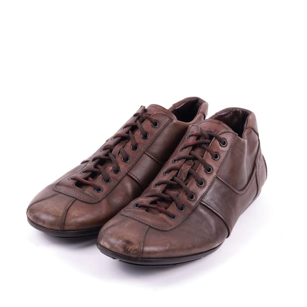 [9] 프라다 스포츠 아카이브 브라운 레더 드라이빙 스니커즈