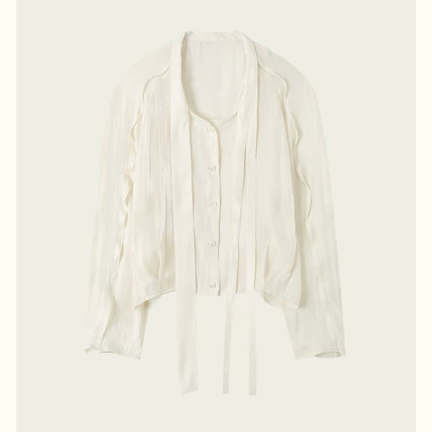 Camile Tied Blouse - Ivory  