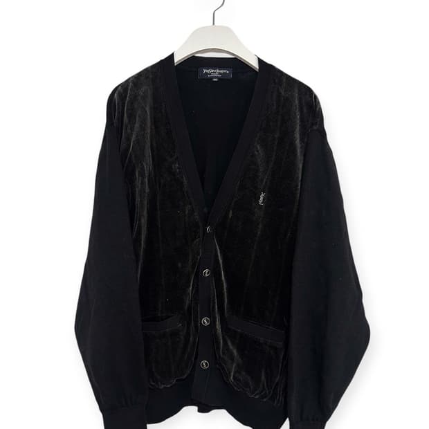YSL 입생로랑 벨벳 니트 가디건