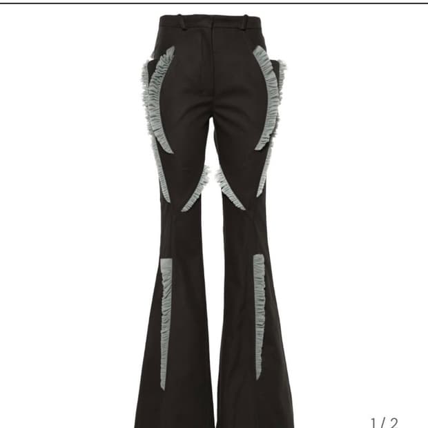 키코코스타디노브  러플 튤 플레어 팬츠 36