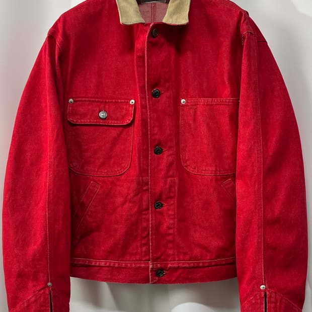 80's usa 폴로 랄프로렌 헤비캔버스 덩가리 데님 트러커 자켓