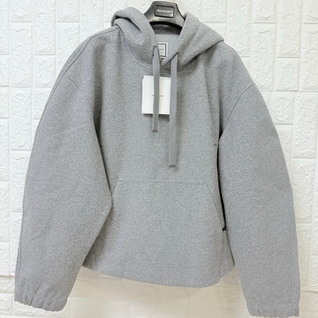 (25ss새상품) 우영미 그레이 오버 사이즈 울  후드 (46)
