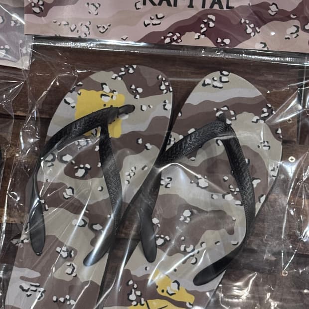 [M/L] 캐피탈 카모 스마일 쪼리 플리플랍