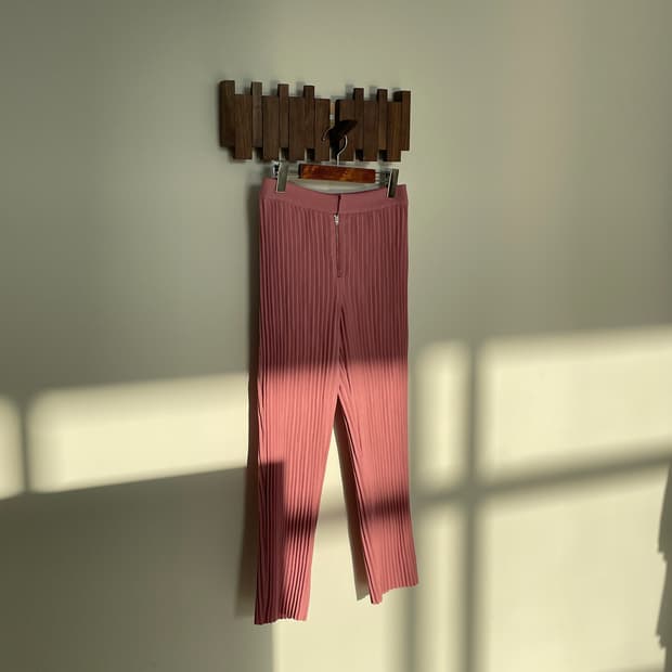 아이레네 핑크 플리츠 팬츠