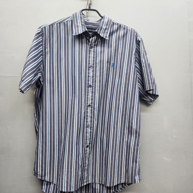 빈폴 로고자수 스트라이프 반팔셔츠 100(XL)