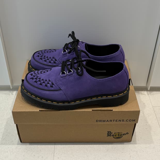 닥터마틴 램지 스웨이드 남여 공용 더비 슈즈 바이올렛 240사이즈