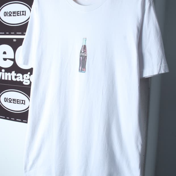 (L-XL) 스테레오 바이널즈 반팔 티셔츠 코카콜라 협업-H36381
