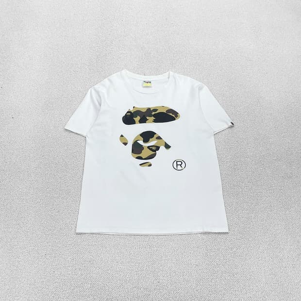베이프 Bape 빅 사루 황계 반팔 티셔츠 화이트