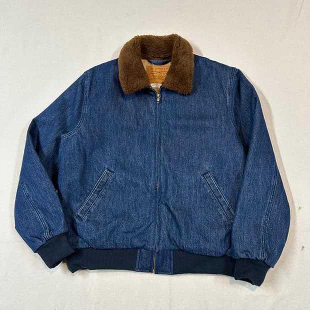 M) 리바이스 프리미엄 데님 블루종 봄버 시어링 자켓