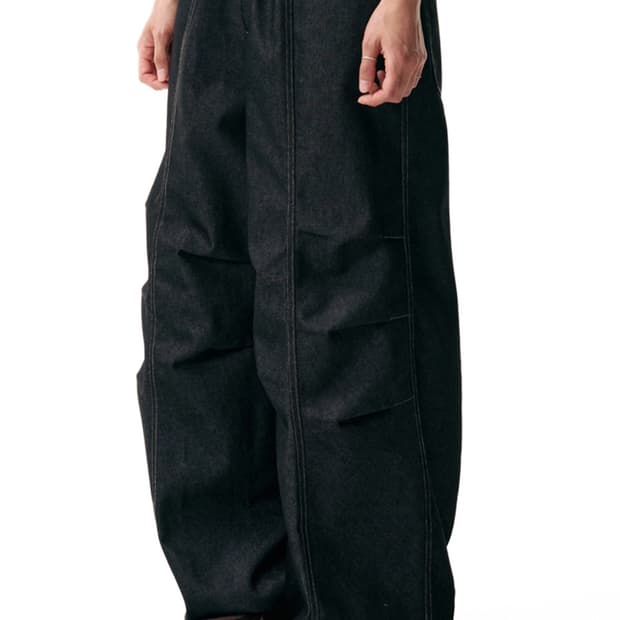 아캄 핀턱팬츠 블랙