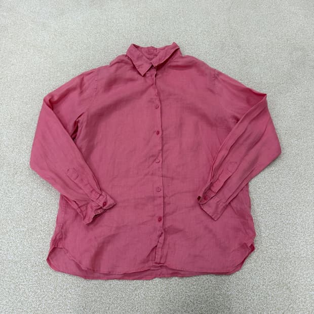 [XL] 유니클로 핑크 린넨 셔츠 0108T1