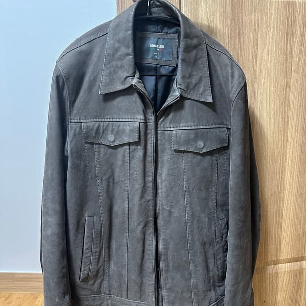 양가죽 자켓 105 회색기있는 브라운