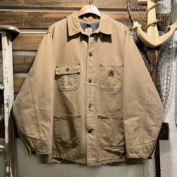 [L]칼하트 Made in USA C02 더티워싱 새들 초어 자켓