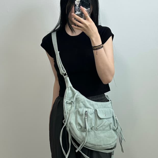 Vintage 빈티지 데님 카고 가방 크로스백