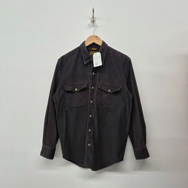 팀버랜드 블랙 코듀로이 셔츠 남성 M