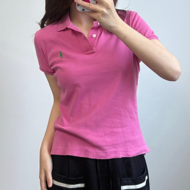 폴로 랄프로렌 핑크 PK 반팔 카라 티셔츠