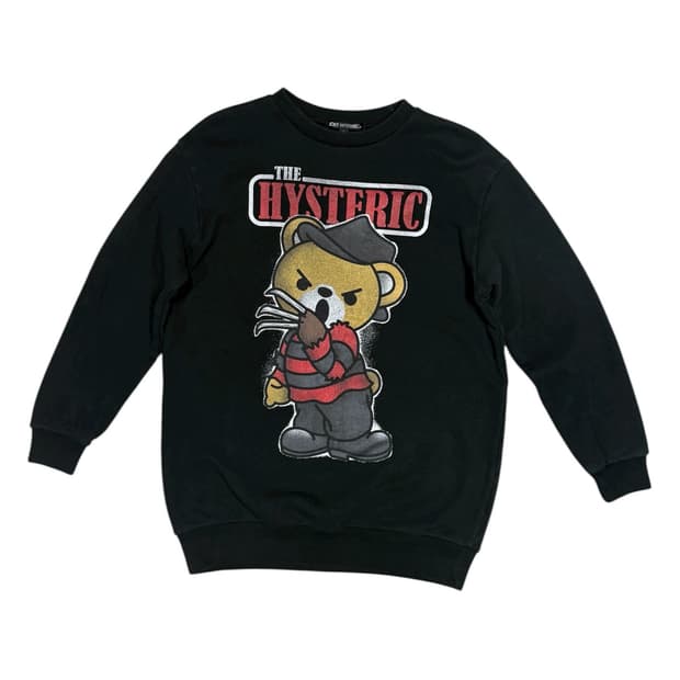 히스테릭 글래머 아카이브 강도 퍽베어 맨투맨 스웨터