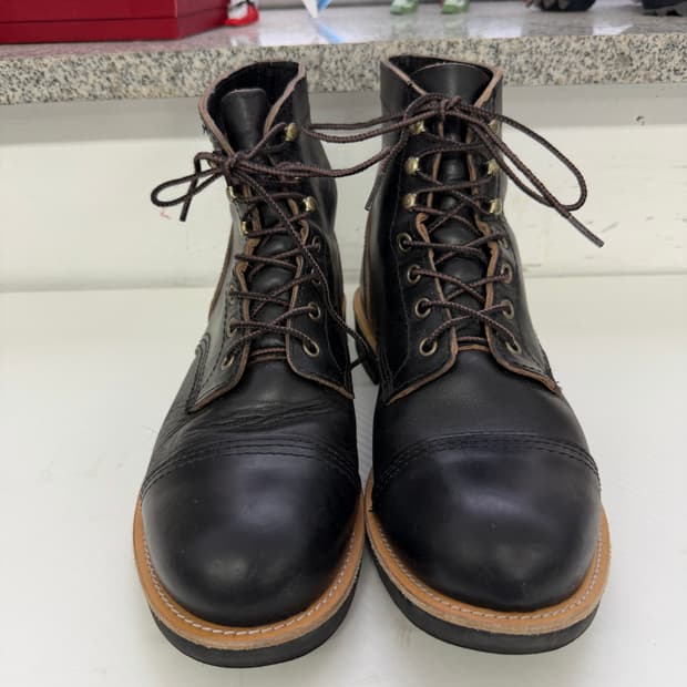 정품) 조셉트 x 헤이스트 블랙 레더 워커 부츠 270