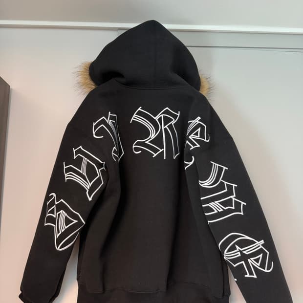 슈프림 포우 퍼 집업 후드