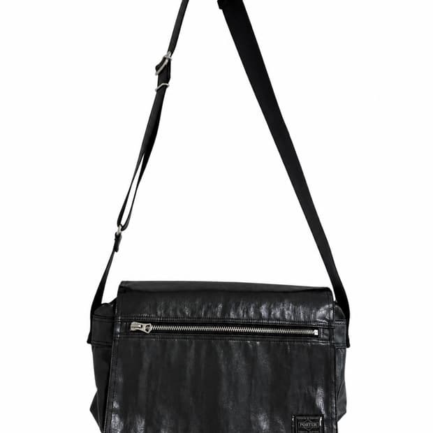 Porter shine shoulder bag (Black)