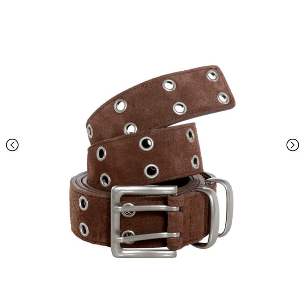 카미엔 x 엠제이디 더블 홀 벨트 스웨이드 브라운