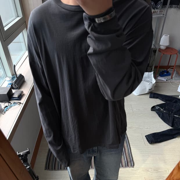 렉토 오버레이 롱슬리브 티셔츠