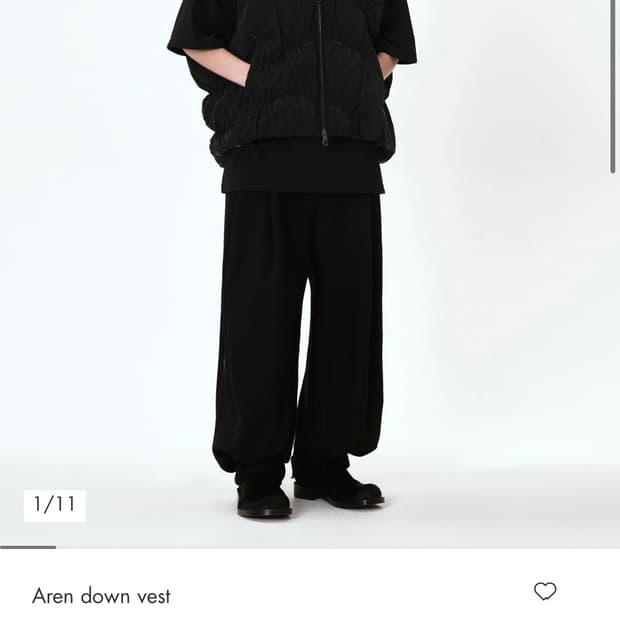 아더에러 23FW Aren 아렌 베스트 블랙